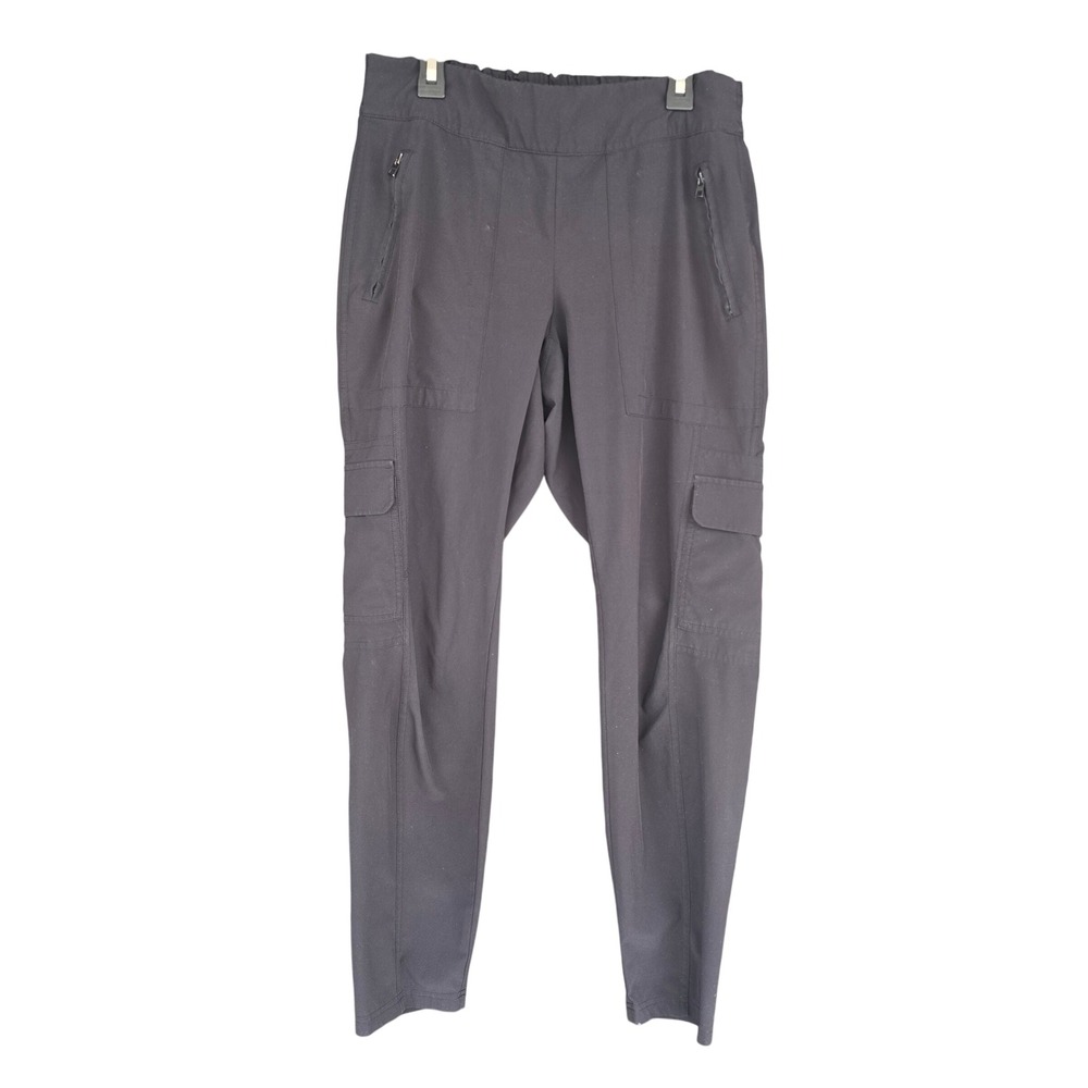 Athleta Womens Black Cargo Tapered Leg Hiking Travel Pants Size 6
